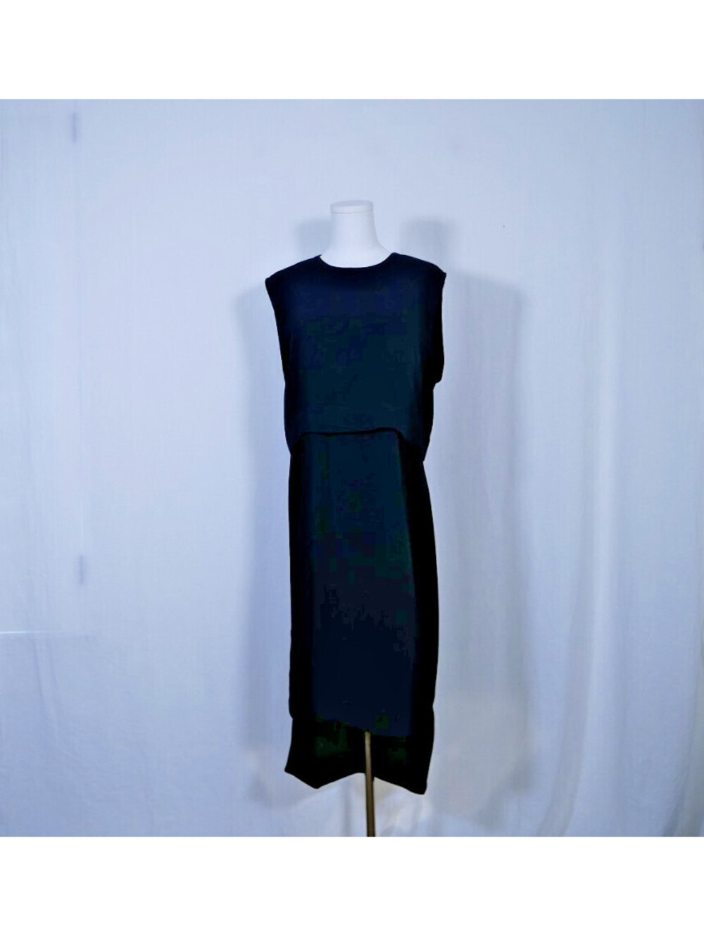 Helmut Lang Black Layered Dress with Back Zipper Women's Size 8